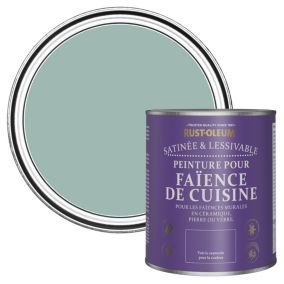 Rust-Oleum Peinture pour Faïence de Cuisine, Satin - Bleu Littoral 750ml
