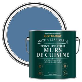 Rust-Oleum Peinture pour Murs de Cuisine, Mate - Soie Bleue 2,5 L