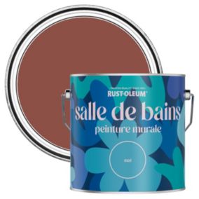 Rust-Oleum Peinture pour Murs de Salle de Bains, Mate - Rouge Brique 2,5 L