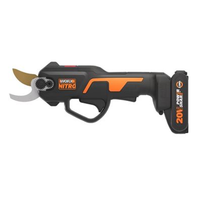 Sécateur sans fil Worx Nitro WG330E 20V, largeur de coupe 25 mm, pour l'élagage professionnel