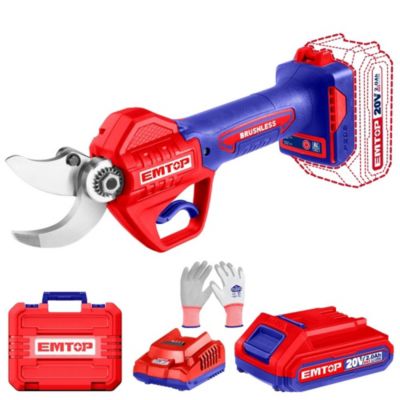 Sécateur sur batterie ciseaux de coupe de branche sans fil EMTOP 20V