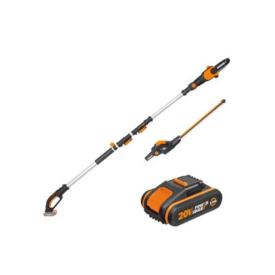 Sécateur télescopique sans fil Worx WG908E 20V avec guide-haie Oregon et perche extensible