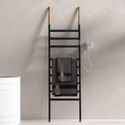 Sèche serviette échelle électrique noire-gris, Litop