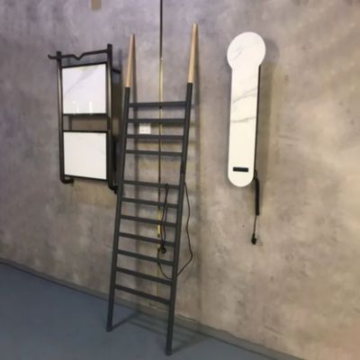 Sèche serviette échelle électrique noire-gris, Litop