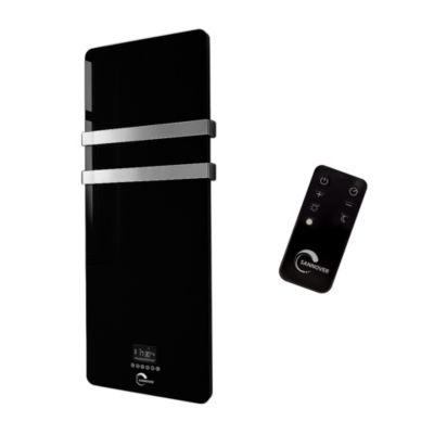 Sèche-Serviette Electrique en Verre mural Omiros Sannover 850 W Noir