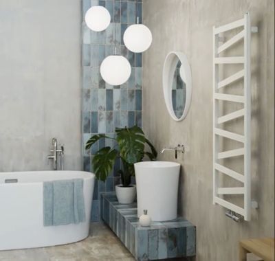 Sèche-serviette électrique blanc de 510mm de haut et 400mm de large - 200 Watt - VIP510/400E1B