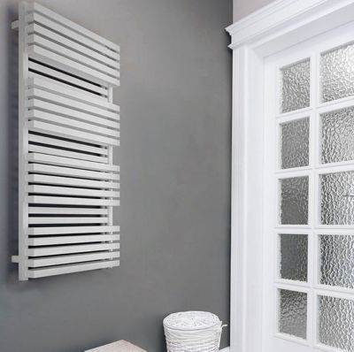 Sèche-serviette électrique blanc de 870mm de haut et 450mm de large - 600 Watt - QUA870/450BE8B