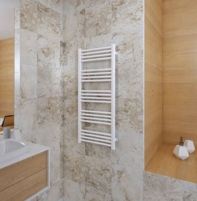 Sèche-serviette électrique blanc - (HxL) 1140x400mm - 400 Watt - 400 Watt - FIO1140-400E1B