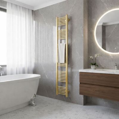 Sèche-serviette électrique doré - (HxL) 460x230 mm - 120 Watts - 120 Watt - MIK460-230E1BRA