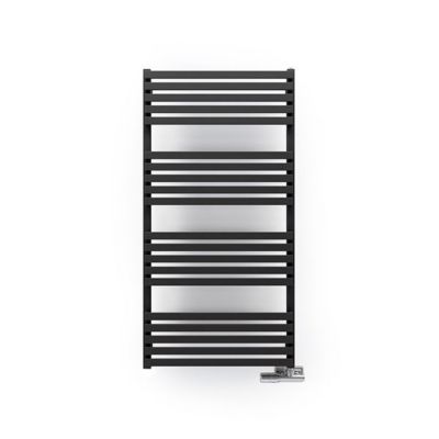 Sèche-serviette électrique noir de 870mm de haut et 450mm de large - 400 Watt - QUA870/450SE8N