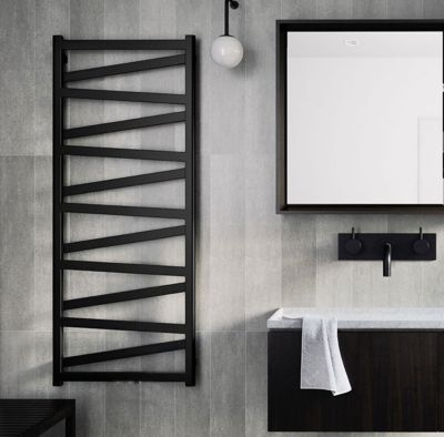 Sèche-serviette électrique noir - (HxL) 510x400mm - 200 Watt - 200 Watt - VIP510-400E8N
