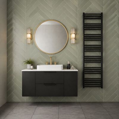 Sèche-serviette électrique programmable noir - HxL : 1860x400 mm - 600 Watt - FIO1860/400E1NP