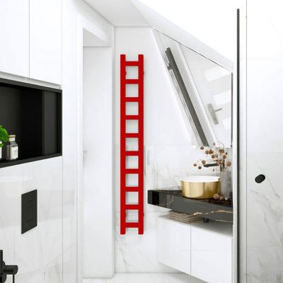 Sèche-serviette électrique rouge trafic de 640mm haut / 200mm large - 100 Watt - EAS640/200E13020