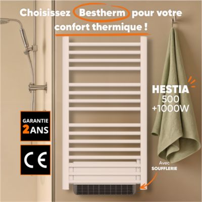 Sècheserviette électrique sans fluide avec soufflerie 500W+1000W H.100 — free download