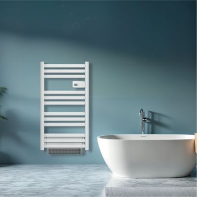 Sèche-serviette électrique sans fluide connecté WiFi avec soufflerie 500 + 1000W Thomson COSMO blanc