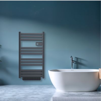 Sèche-serviette électrique sans fluide connecté WiFi avec soufflerie 500 + 1000W Thomson COSMO noir