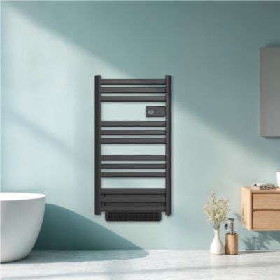 Sèche-serviette électrique sans fluide connecté WiFi avec soufflerie 500 + 1000W Thomson COSMO noir