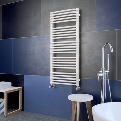 Sèche-serviette mixte blanc de 1580mm de haut et 500mm de large - 946 Watt - POL1580/500SOAV2B
