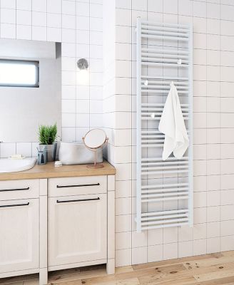 Sèche-serviette mixte blanc de 1860mm de haut et 680mm de large - 800 Watt - FIO1860/680Z8B