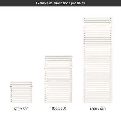 Sèche-serviette mixte blanc de 510mm de haut et 500mm de large - 322 Watt - CIT510/500V2B