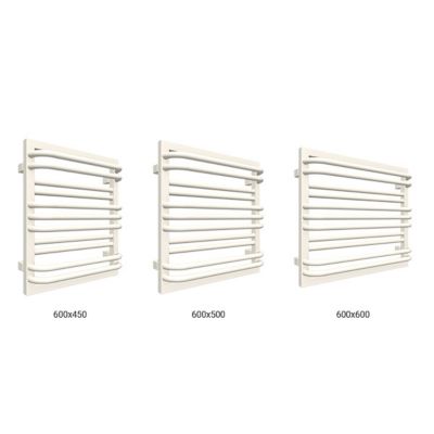 Sèche-serviette mixte blanc de 600mm de haut et 450mm de large - 308 Watt - POC600/450V2B