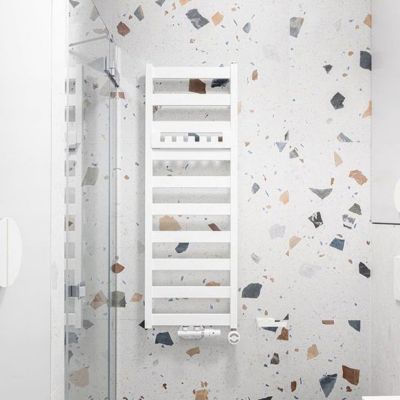 Sèche-serviette mixte blanc de 670mm de haut et 300mm de large - 185 Watt - VIV670/300Z1B