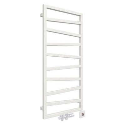 Sèche-serviette mixte blanc de 835mm de haut et 500mm de large. - 332 Watt - ZIG835/500Z8B