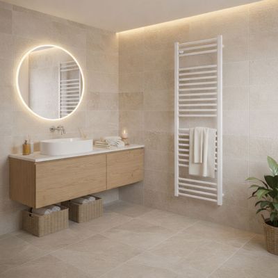 Sèche-serviette mixte blanc - (HxL) 760x500mm - 300 Watt - 320 Watt - BON760-500Z8B