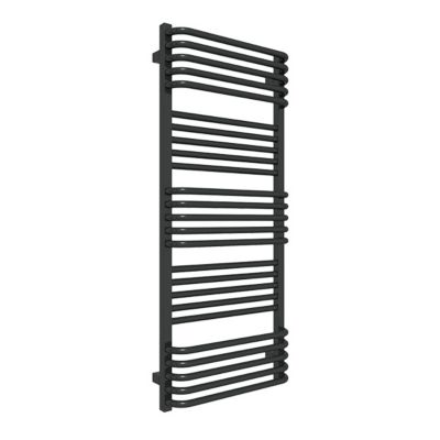 Sèche-serviette mixte noir de 1580mm de haut et 500mm de large - 946 Watt - POL1580/500SOAZ1N