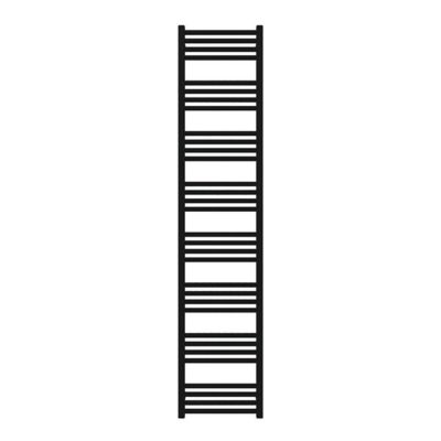 Sèche-serviette mixte noir de 1620mm de haut et 400mm de large - 573 Watt - FIO1620/400V2N