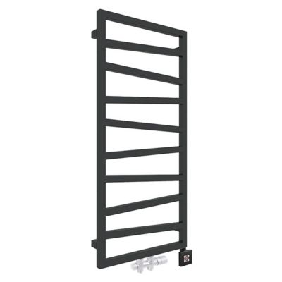 Sèche-serviette mixte noir - (HxL) 1070x500 mm - 400 Watt - 406 Watt - ZIG1070-500Z8N