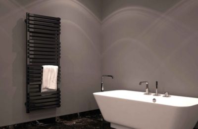 Sèche-serviette mixte noir - (HxL) 1185x600 mm - 1200 Watts - 1071 Watt - QUA1185-600BSOAV2N
