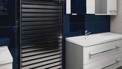 Sèche-serviette mixte noir - (HxL) 1590x600 mm - 1000 Watts - 1028 Watt - CIT1590-600SOAV2N