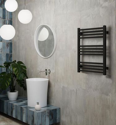 Sèche-serviette mixte noir - (HxL) 660x400 mm - 300 Watt - 241 Watt - FIO660-400Z8N