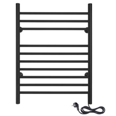 EMKE Sèche-serviettes électrique avec thermostat 140 x 60 cm, radiateur de salle de bain incurvé