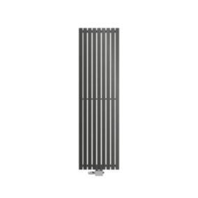 Sèche-Serviettes Stella Non Électrique - 480 x 1600 mm - Anthracite - Connexion Central - avec Kit de Raccordement Universal
