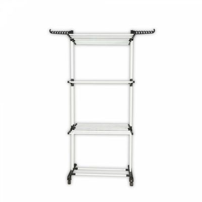 Séchoir multifonctions 20m d'étendage blanc et noir Herzberg HG8034-BW