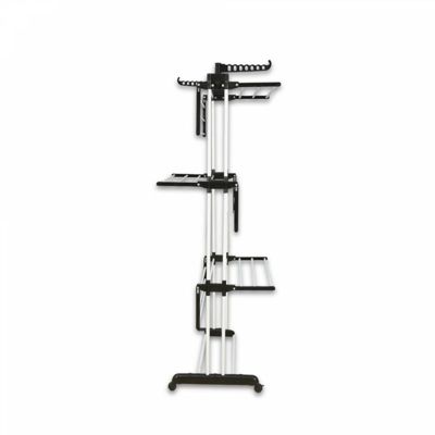 Séchoir multifonctions 20m d'étendage blanc et noir Herzberg HG8034-BW