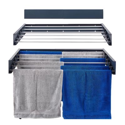 Séchoir mural alu pliable 101x50x13cm anthracite Foxydry Hide 100