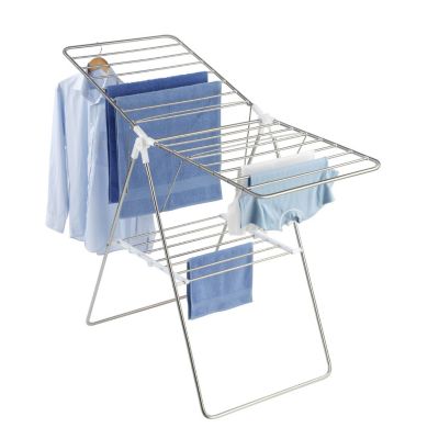 Séchoir étendoir en acier ajustable Blanc, L. 146 x l. 58 x H. 90 cm, FLEX