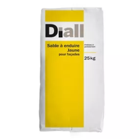 Sable à enduire jaune pour façades Diall 25 kg