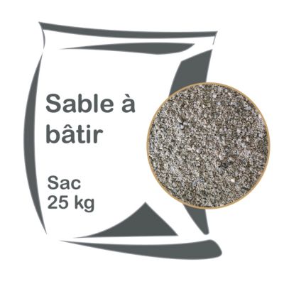 Sable à bâtir gris pour mortier 0/4 25KG