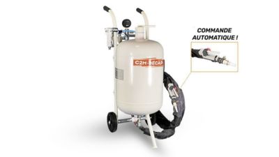 Sableuse aérogommeuse Portable - C2M DECAP Play Auto - Cuve 30 litres - Décapage Bois Métal Pierre