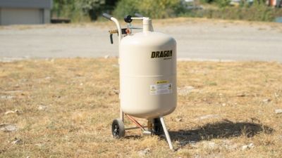 Sableuse aérogommeuse Portable - Dragon 76 - Cuve 76 litres - Décapage Bois Métal Pierre
