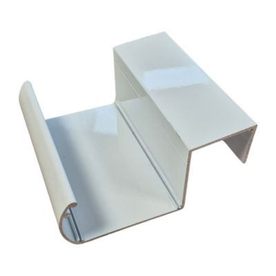 Sablière avec cheneau intégré L.4m blanc 2pcs