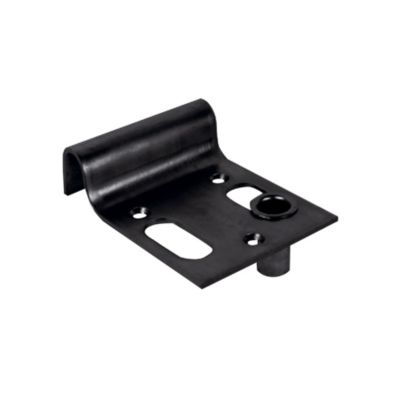 Sabot de portail à visser avec gache Afbat noir L/140 x l.100 x H.40mm