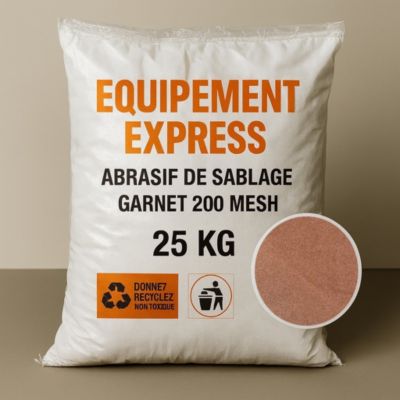 Sac 25 kg Sable Abrasif Garnet Mesh 200A+ pour Sableuse Aérogommeuse Sablage Aerogommage