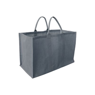 Sac à bûches en jute gris charge max 10kg