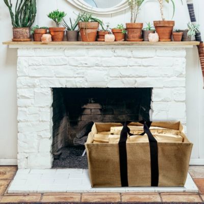 Sac à bûches en toile de jute beige 100 kg