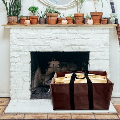 Sac à bûches en toile de jute chocolat 100 kg